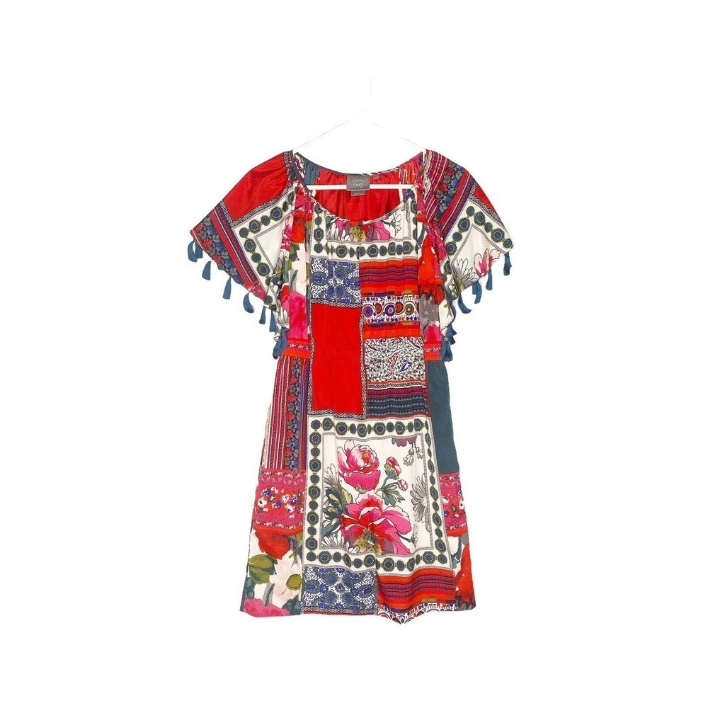 Anthropologie Vanessa Virginia Womens Size XS Persian Rose Patchwork Dress